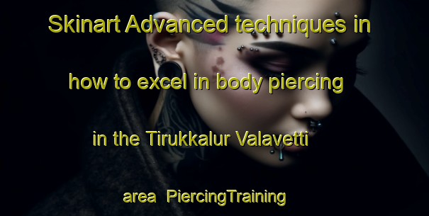 Skinart Advanced techniques in how to excel in body piercing in the Tirukkalur Valavetti area | PiercingTraining | PiercingClasses | SkinartTraining-India