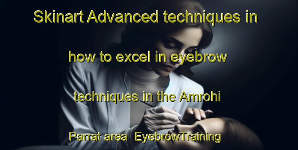 Skinart Advanced techniques in how to excel in eyebrow techniques in the Amrohi Parrat area | EyebrowTraining | EyebrowClasses | SkinartTraining-India