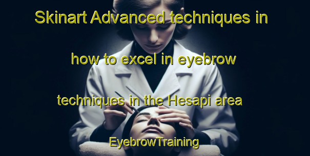 Skinart Advanced techniques in how to excel in eyebrow techniques in the Hesapi area | EyebrowTraining | EyebrowClasses | SkinartTraining-India