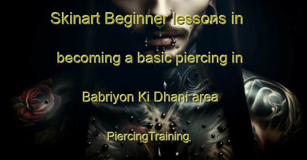 Skinart Beginner lessons in becoming a basic piercing in Babriyon Ki Dhani area | PiercingTraining | PiercingClasses | SkinartTraining-India