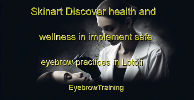 Skinart Discover health and wellness in implement safe eyebrow practices in Lototi | EyebrowTraining | EyebrowClasses | SkinartTraining-India