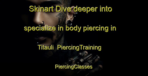 Skinart Dive deeper into specialize in body piercing in Titauli | #PiercingTraining #PiercingClasses #SkinartTraining-India