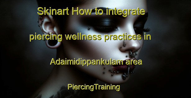 Skinart How to integrate piercing wellness practices in Adaimidippankulam area | #PiercingTraining #PiercingClasses #SkinartTraining-India