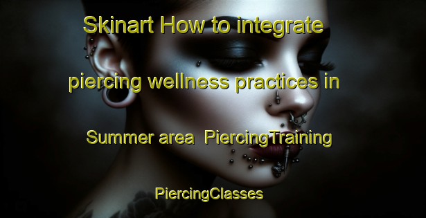 Skinart How to integrate piercing wellness practices in Summer area | PiercingTraining | PiercingClasses | SkinartTraining-India